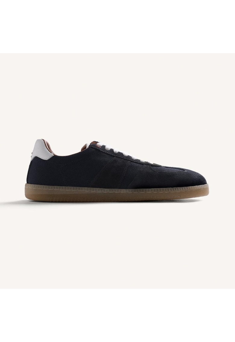 Pantofi sport Rongo Llow-cut din piele intoarsa - Albastru ultramarin