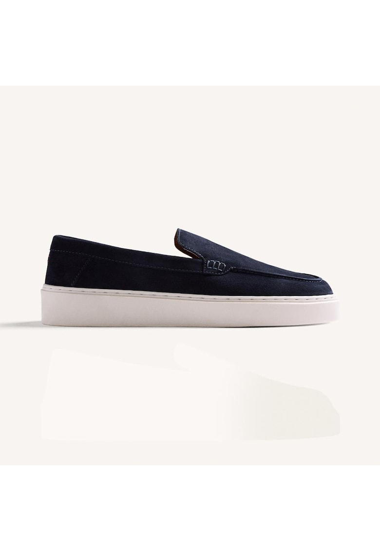 Mocasini din piele intoarsa Weirgor - Albastru cobalt/Bleumarin