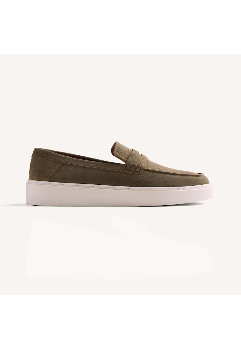 Pantofi loafer din piele intoarsa Weirgor Zaboc - Kaki