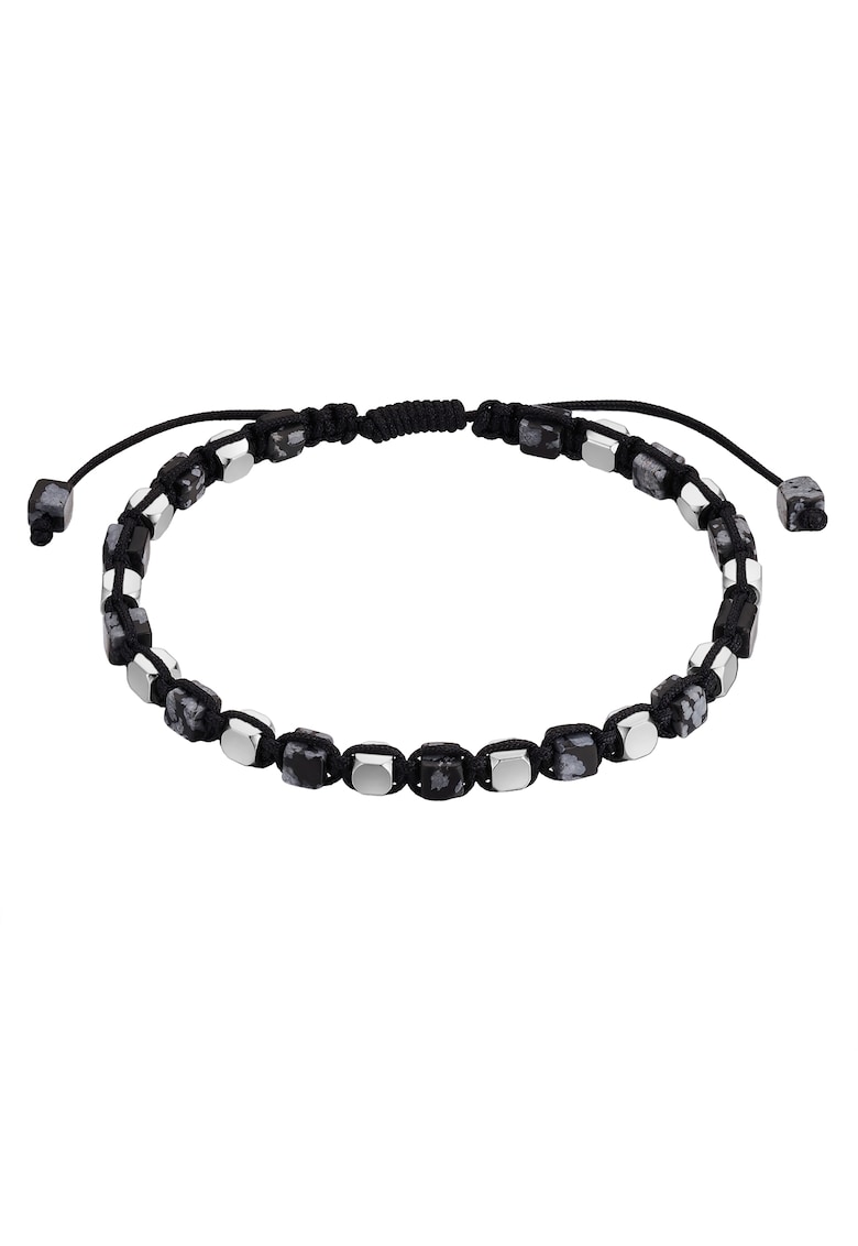 Bratara ajustabila cu pietre semipretioase - Argintiu