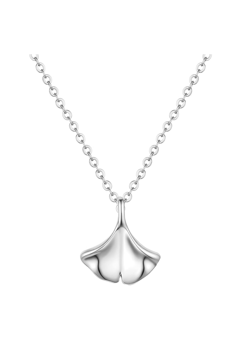 Colier placat cu rodiu si decorat cu pandantiv - Argintiu