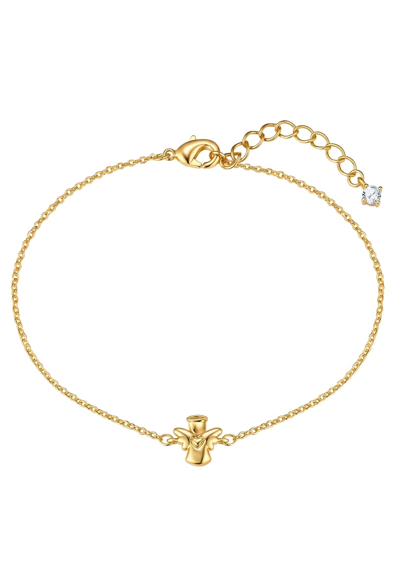 Bratara placata cu aur de 14K si decorata cu talisman inger - Auriu