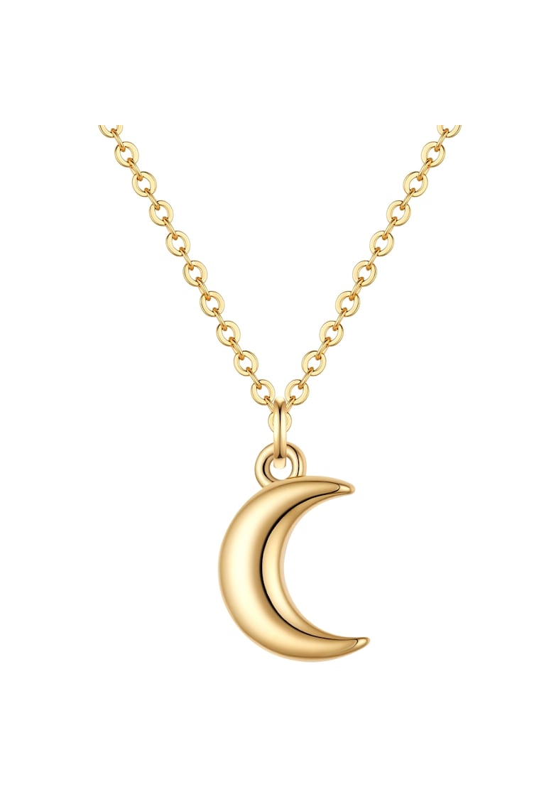 Colier placat cu aur de 14K si decorat cu pandantiv-luna - Auriu
