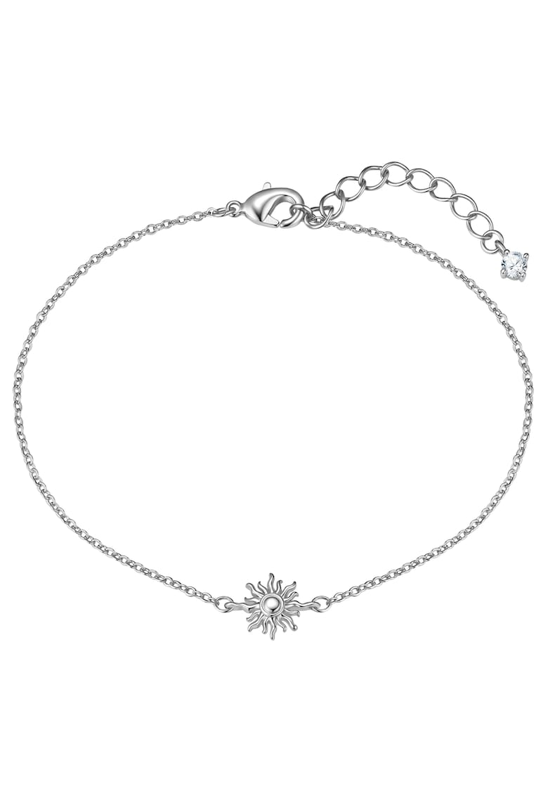 Bratara placata cu rodiu si decorata cu talisman-soare - Argintiu
