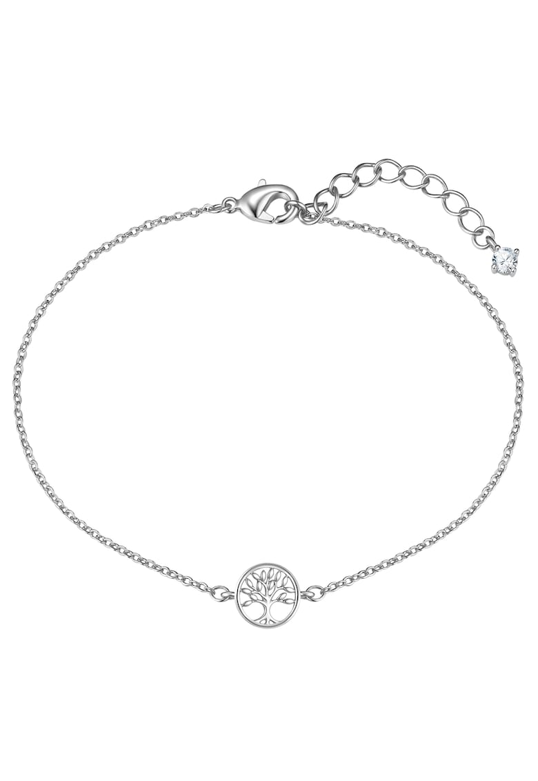 Bratara placat cu rodiu si decorata cu talisman copacul vietii - Argintiu