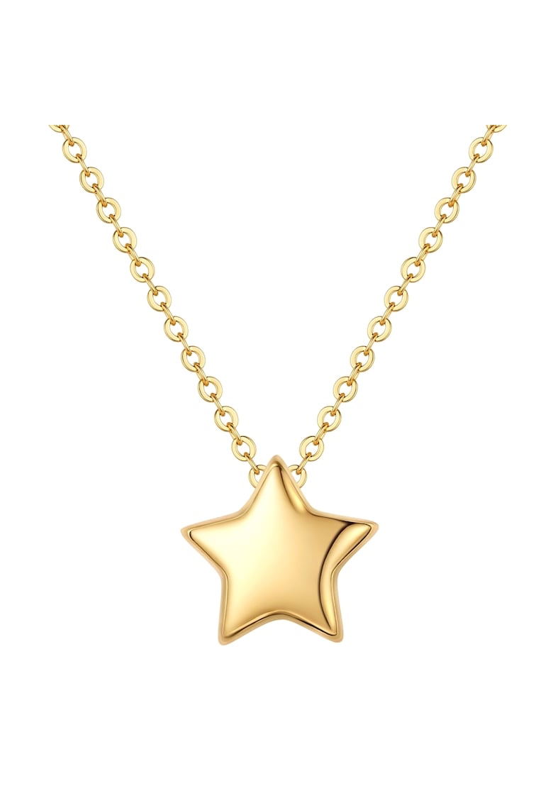 Colier placat cu aur de 14K si decorat cu pandantiv in forma de stea - Auriu