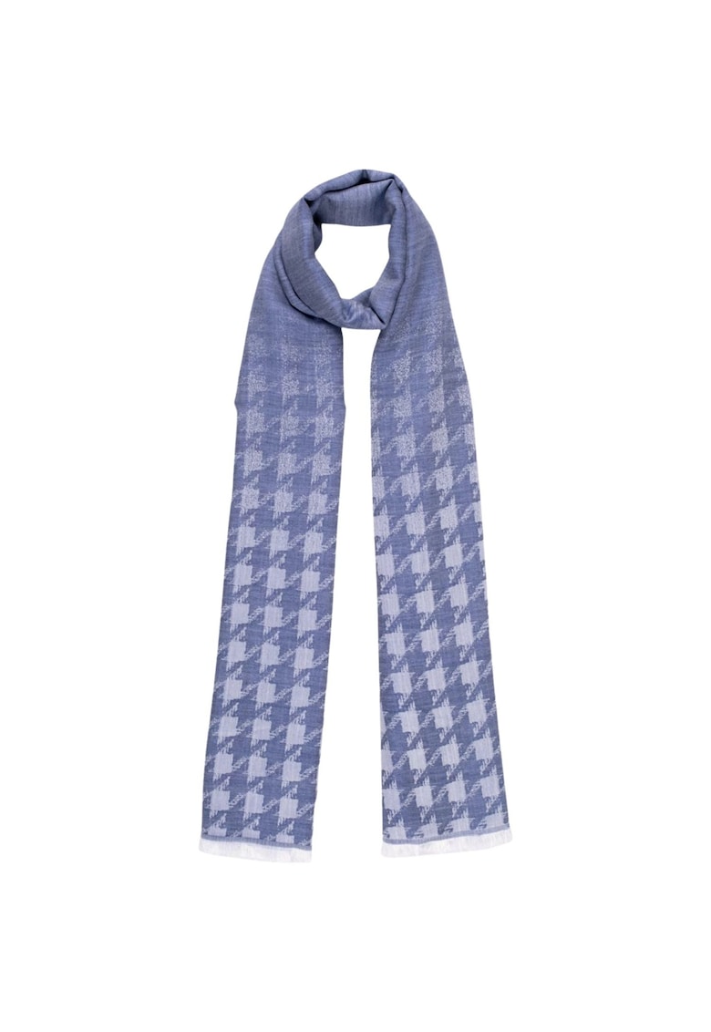 Ma.Al.Bi - Esarfa cu amestec de lana si matase cu model houndstooth