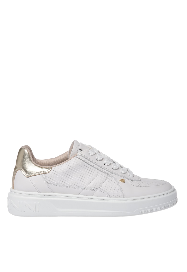 Pantofi sport de piele cu garnitura contrastanta - Alb