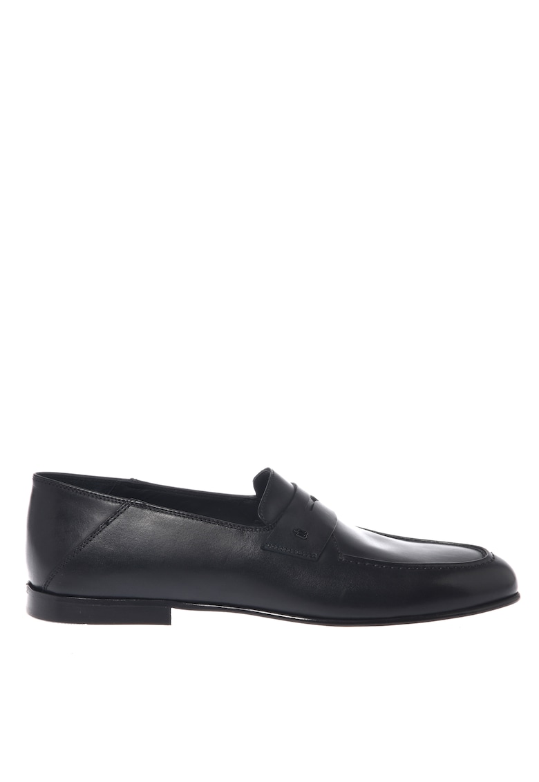Pantofi loafer uni de piele - Negru
