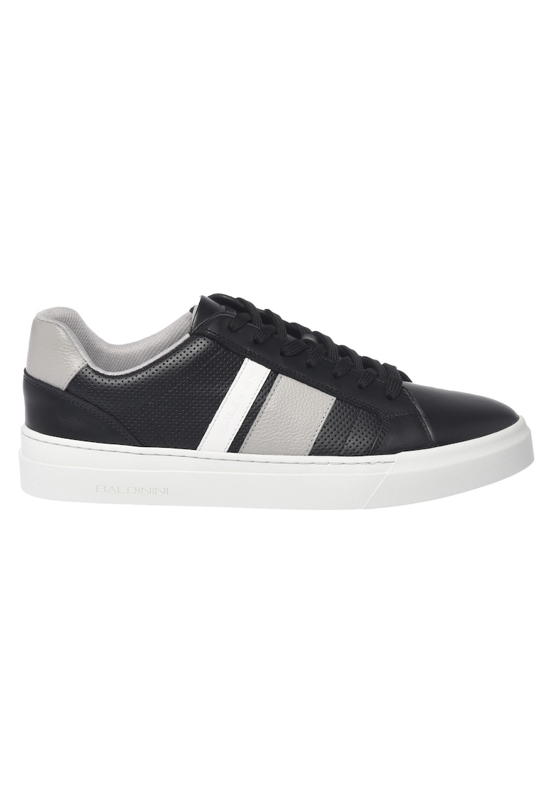 Pantofi sport low-cut de piele - Negru