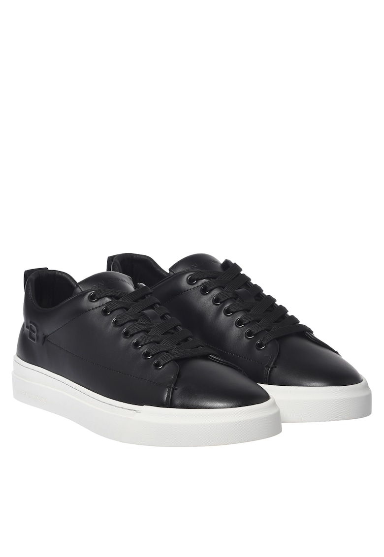 Pantofi sport low-cut de piele - Negru