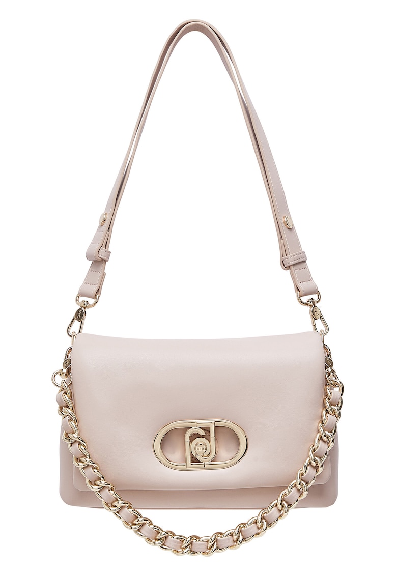 Geanta crossbody din piele ecologica cu logo LaPuffy - Piersica