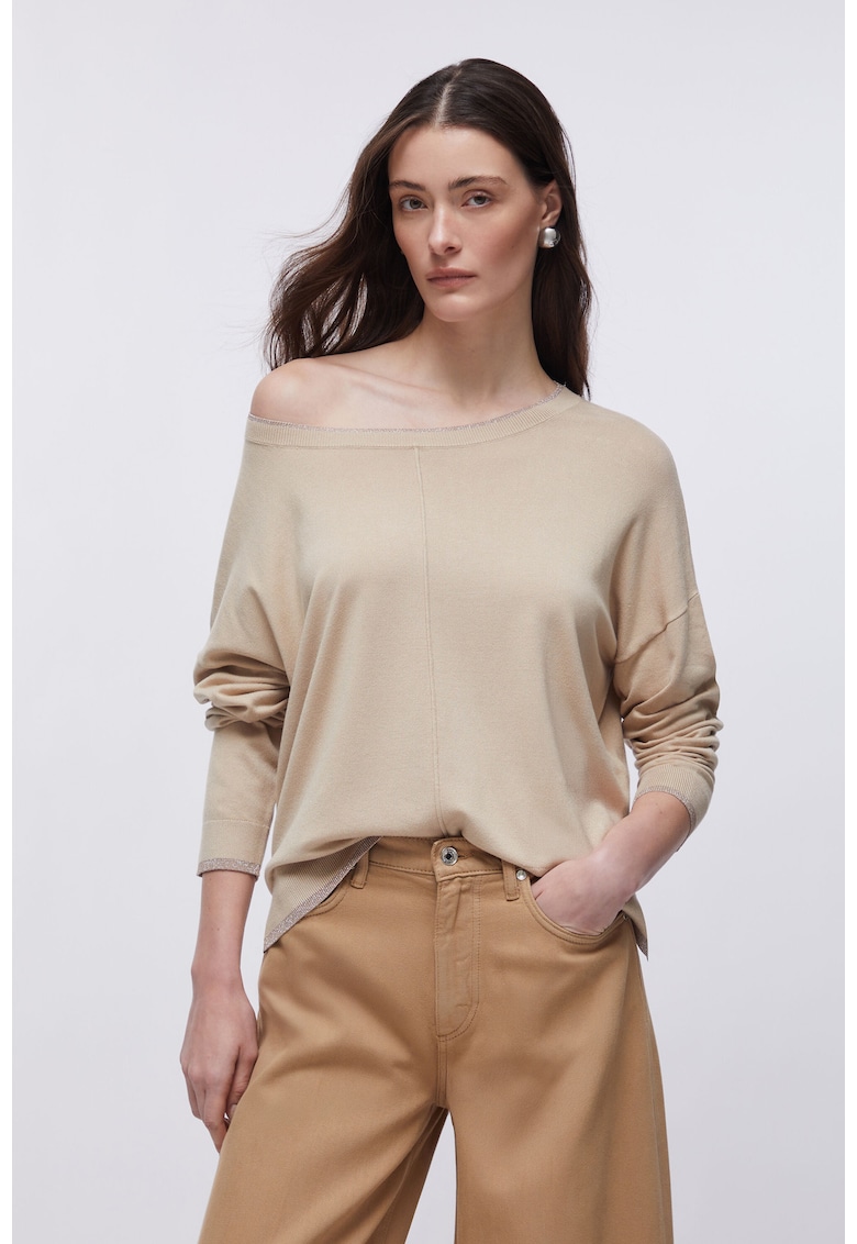 Pulover uni cu maneci cazute