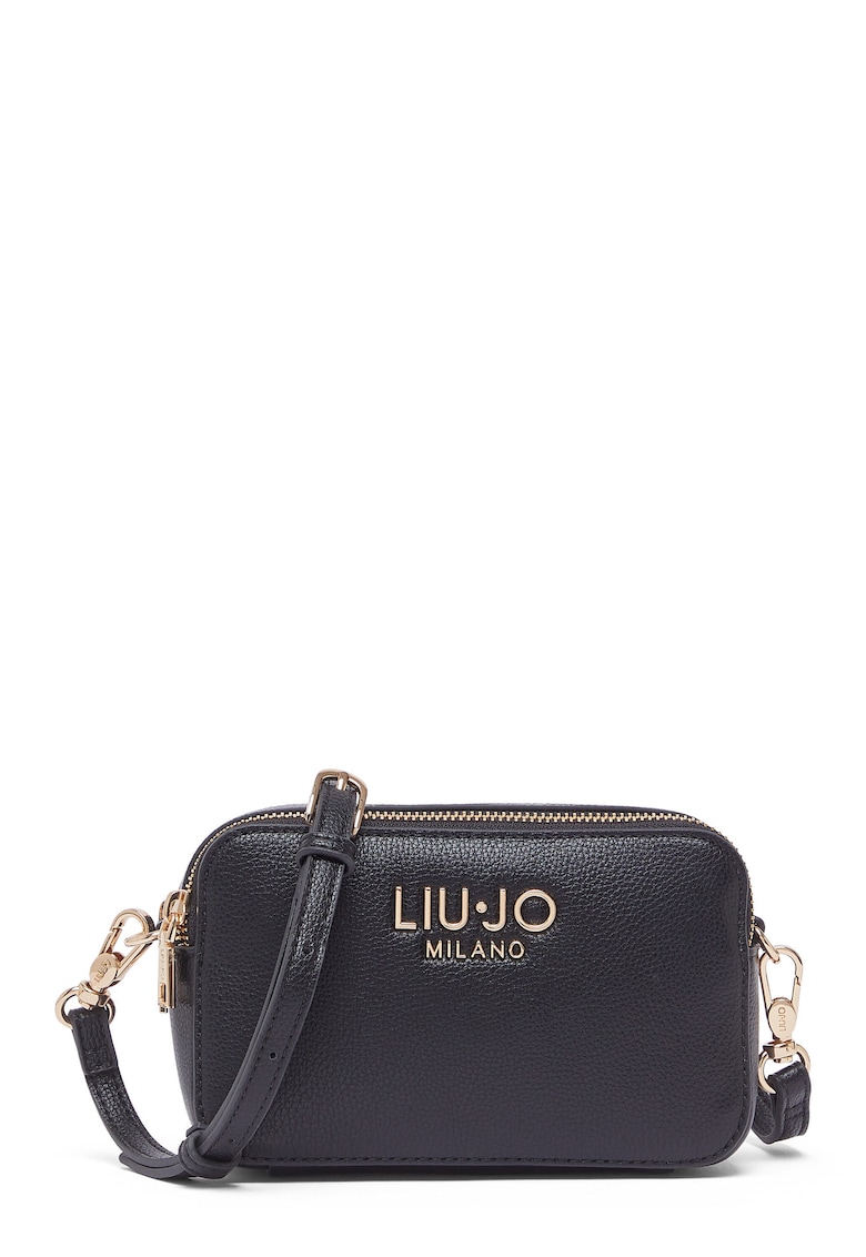 Geanta crossbody cu 2 compartimente - Negru