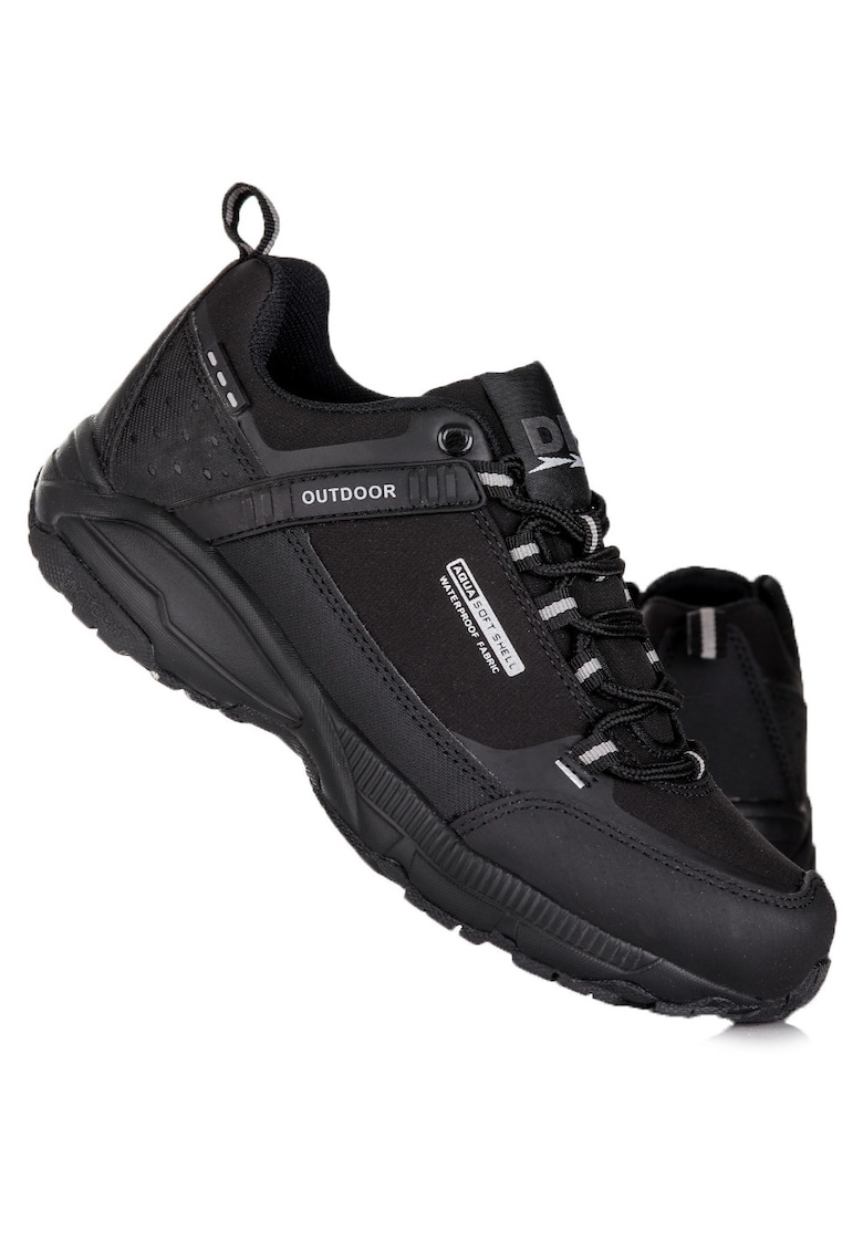 Pantofi sport de barbati trekking - negru - material sintetic - talpa cauciuc
