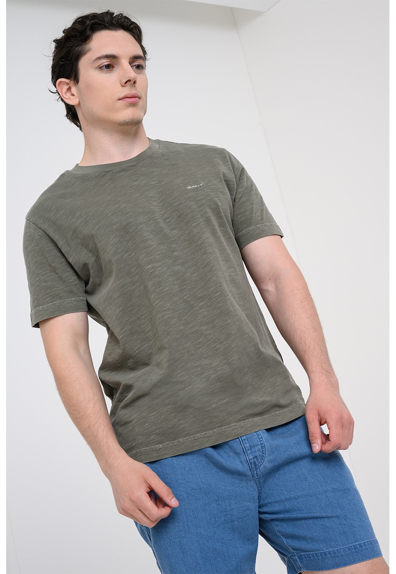 Tricou regular-fit din bumbac - Verde sparanghel