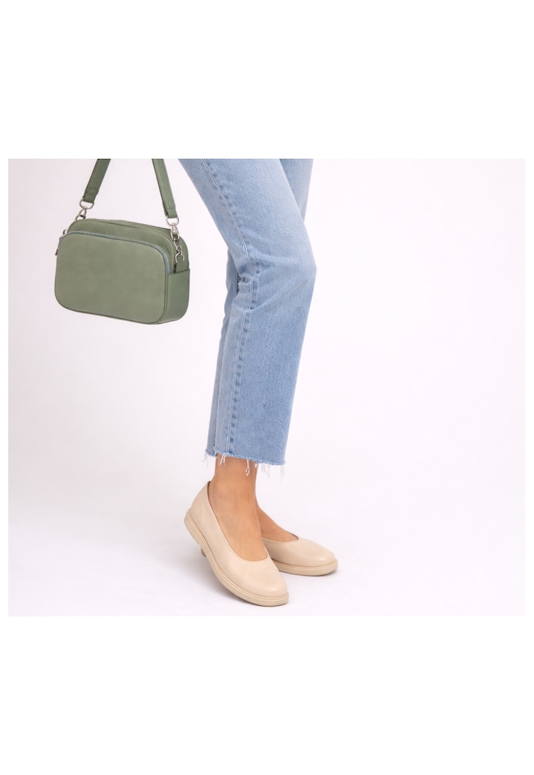 Pantofi casual - dama - 6651 bej - piele naturala - Bej