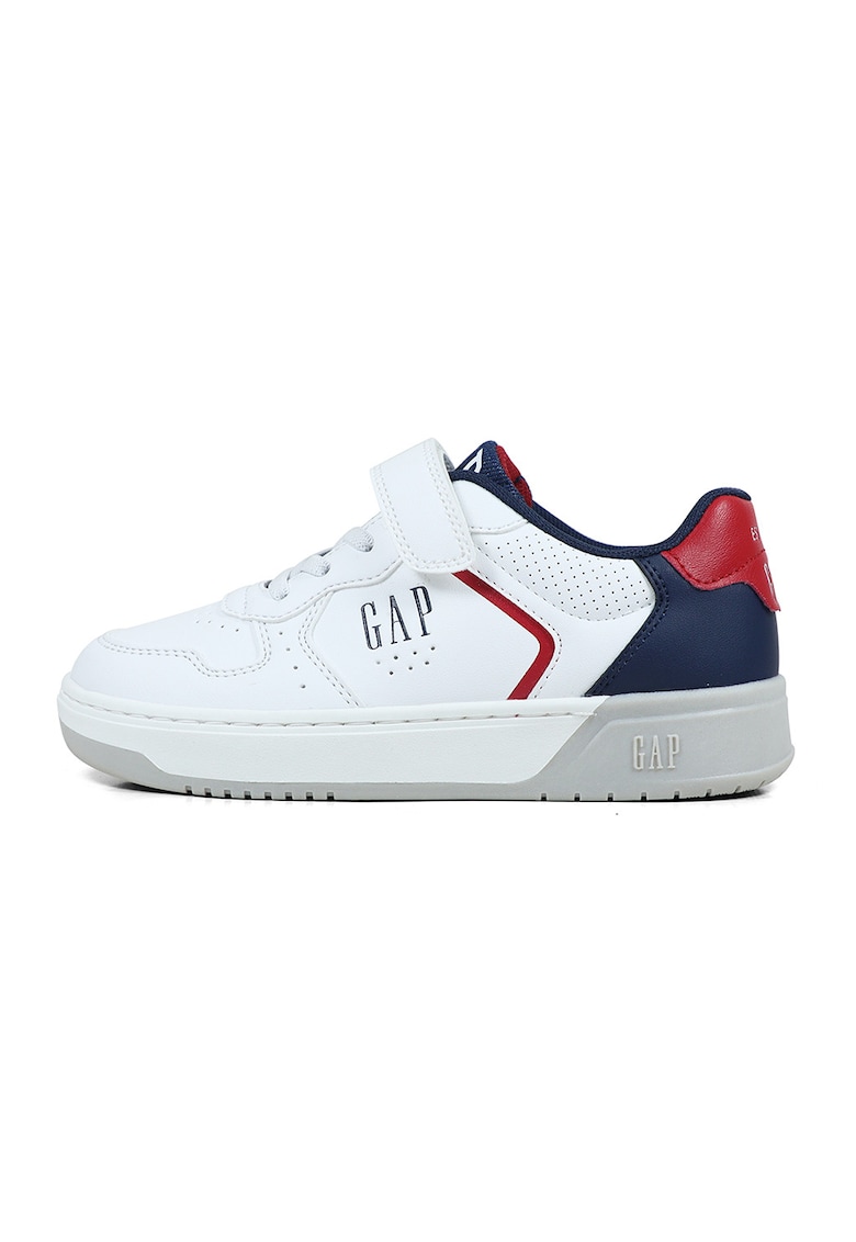 Pantofi sport de piele ecologica cu logo - Rosu/Alb/Bleumarin