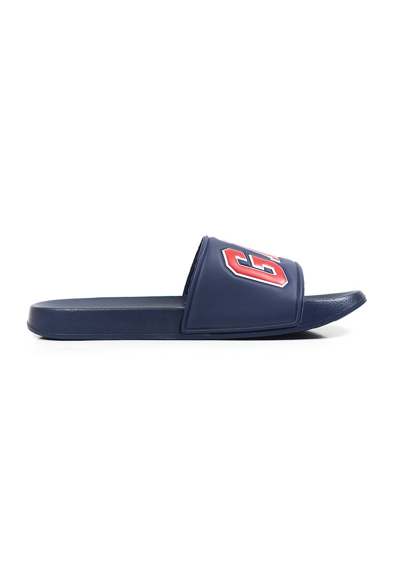 Papuci cu logo - Rosu/Bleumarin
