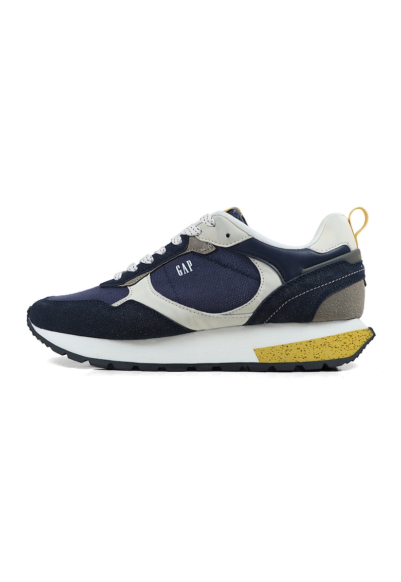 Pantofi sport colorblock - Alb murdar/Bleumarin