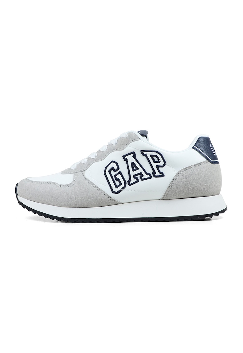 Pantofi sport low-cut cu logo - Alb/Gri deschis