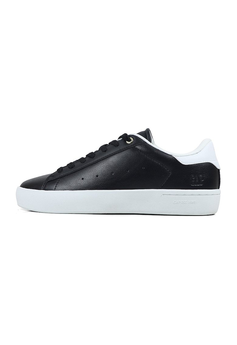 Pantofi sport low-cut de piele ecologica - Negru