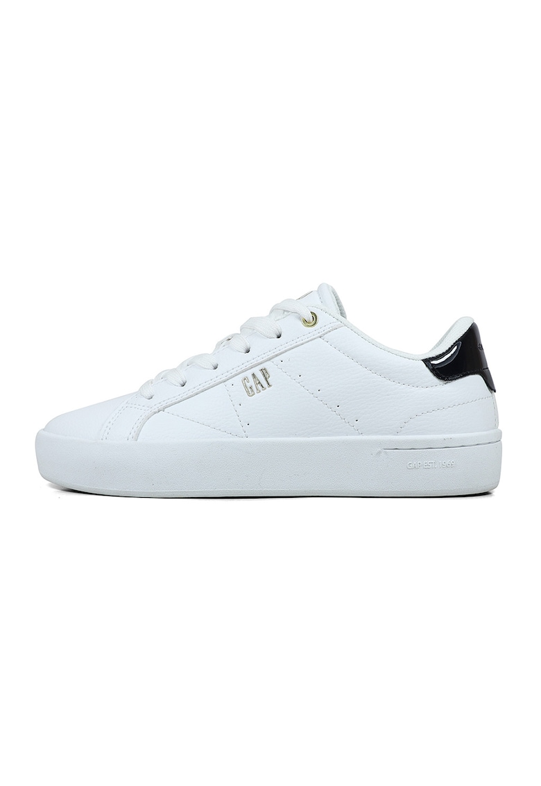 Pantofi sport de piele ecologica - Alb/Negru