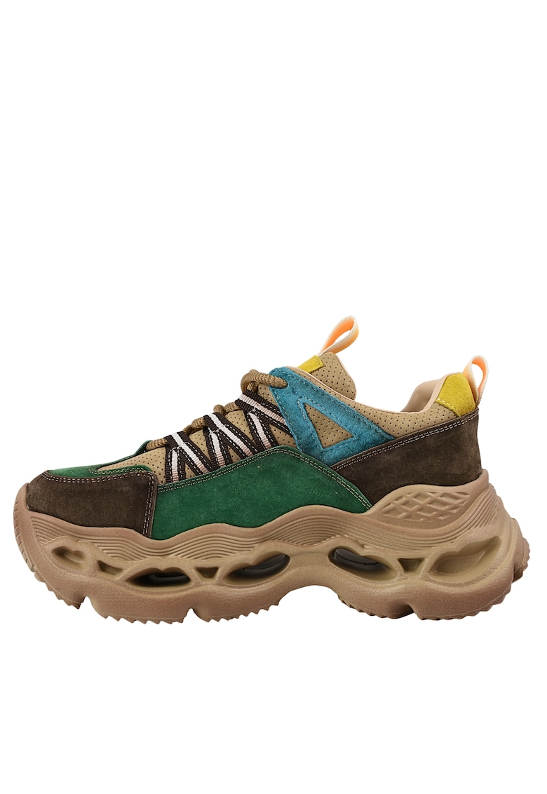 Pantofi sport - dama - HY6383 bej - piele intoarsa - Bej