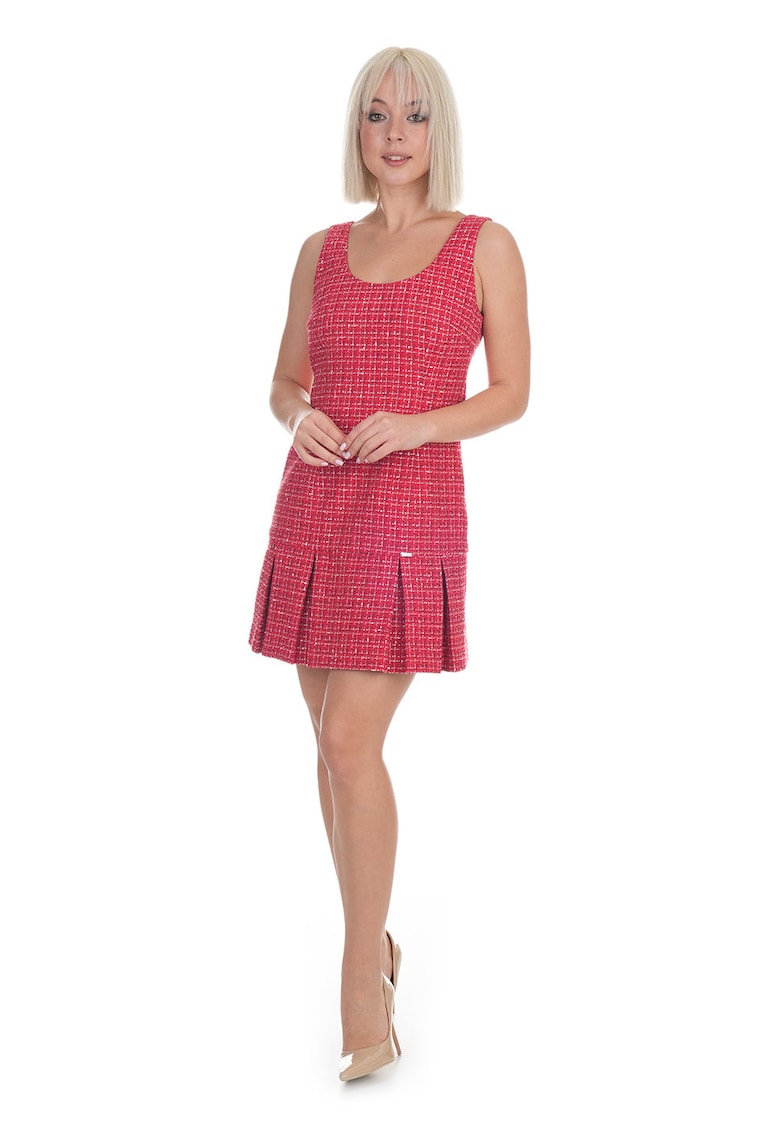 Rochie din tweed cu detalii plisate