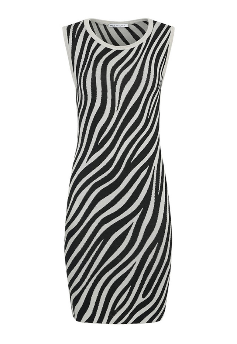 Rochie tricotata bodycon cu zebra print