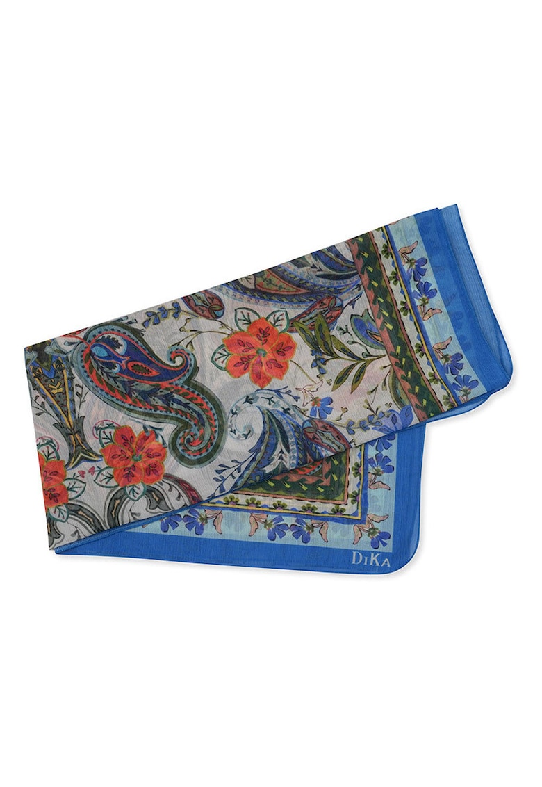 Esarfa cu imprimeu paisley si floral