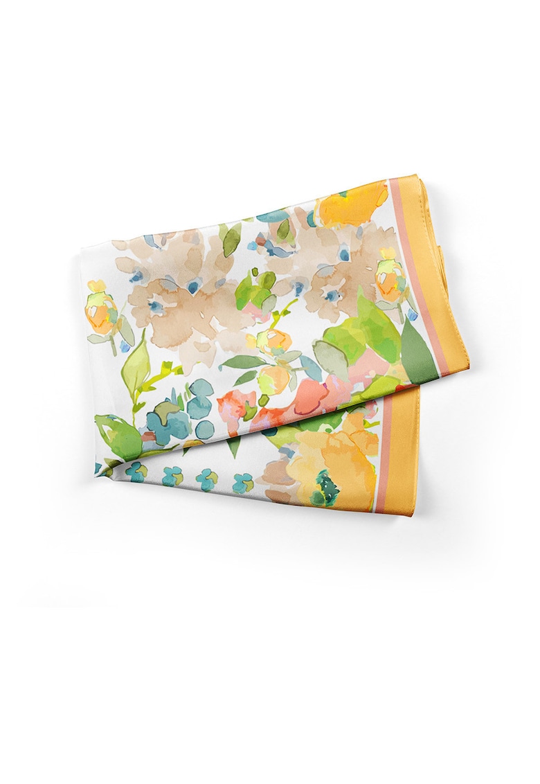 Esarfa patrata cu imprimeu floral