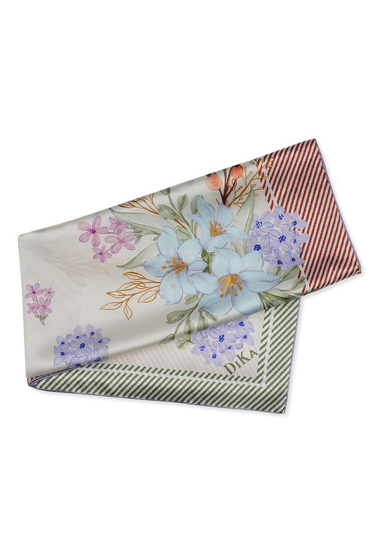 Esarfa din matase cu imprimeu floral