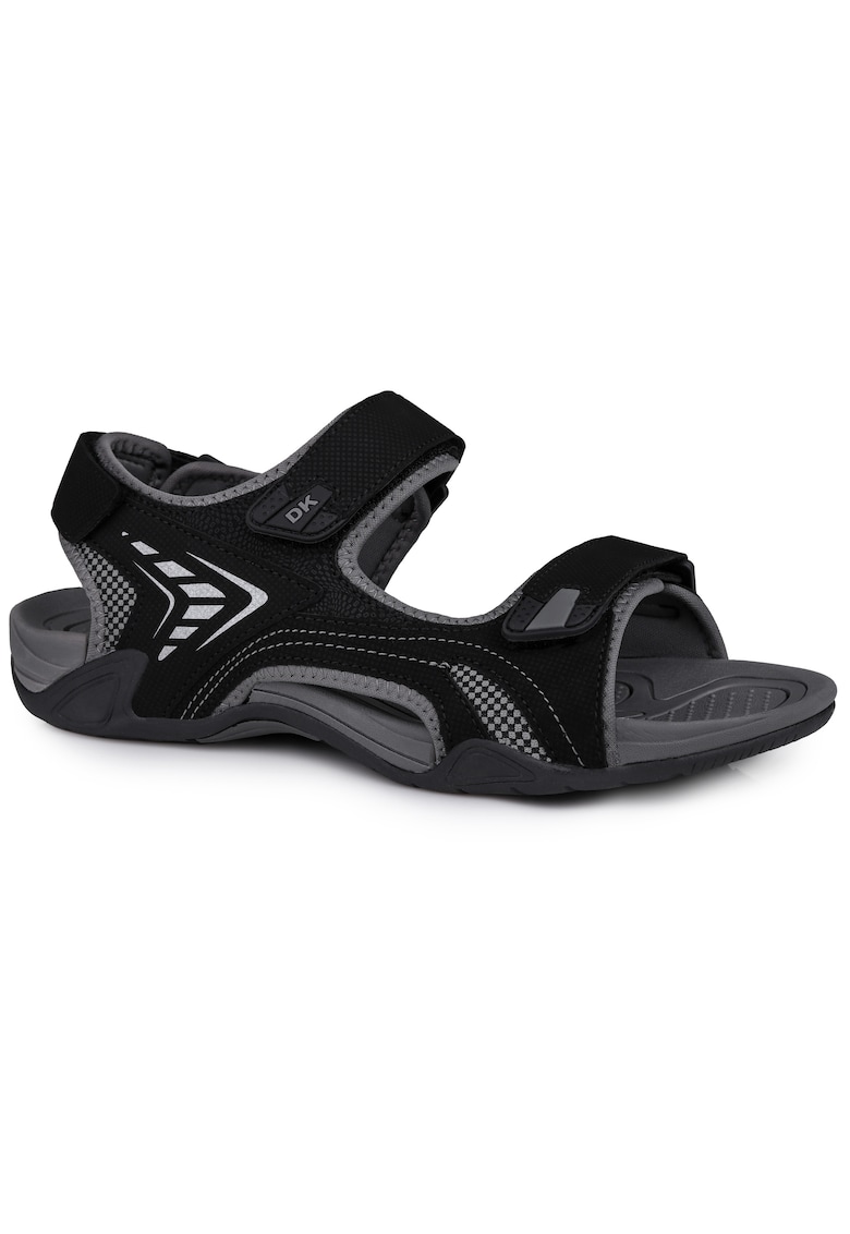Sandale barbati model DK3431 - negru si gri - material sintetic si textil - talpa antiderapanta - sistem inchidere velcro