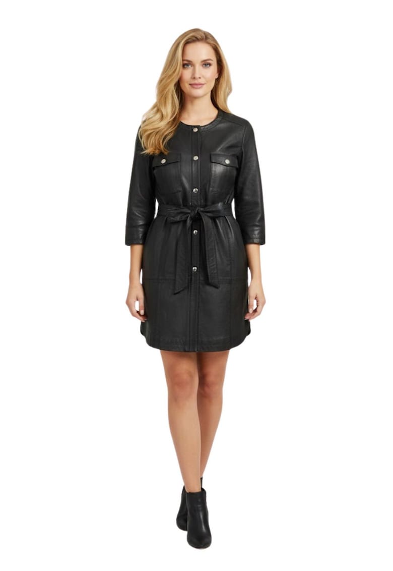 Rochie-camasa din piele naturala -
