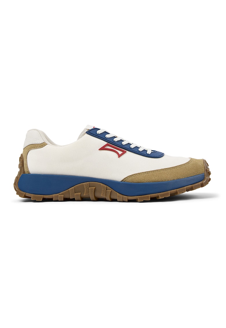 Pantofi sport Drift Trail cu detalii din piele intoarsa - Alb/Maro camel/Albastru