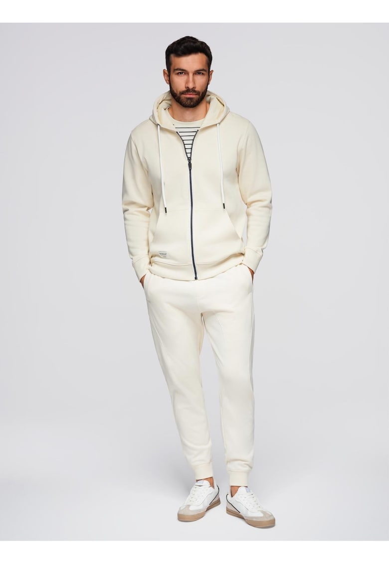 Set de trening hanorac si pantaloni de jogging Z119 - Crem