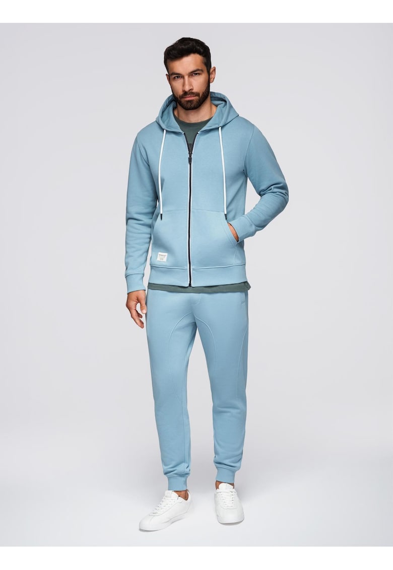Set de trening hanorac si pantaloni de jogging Z119 - Albastru deschis