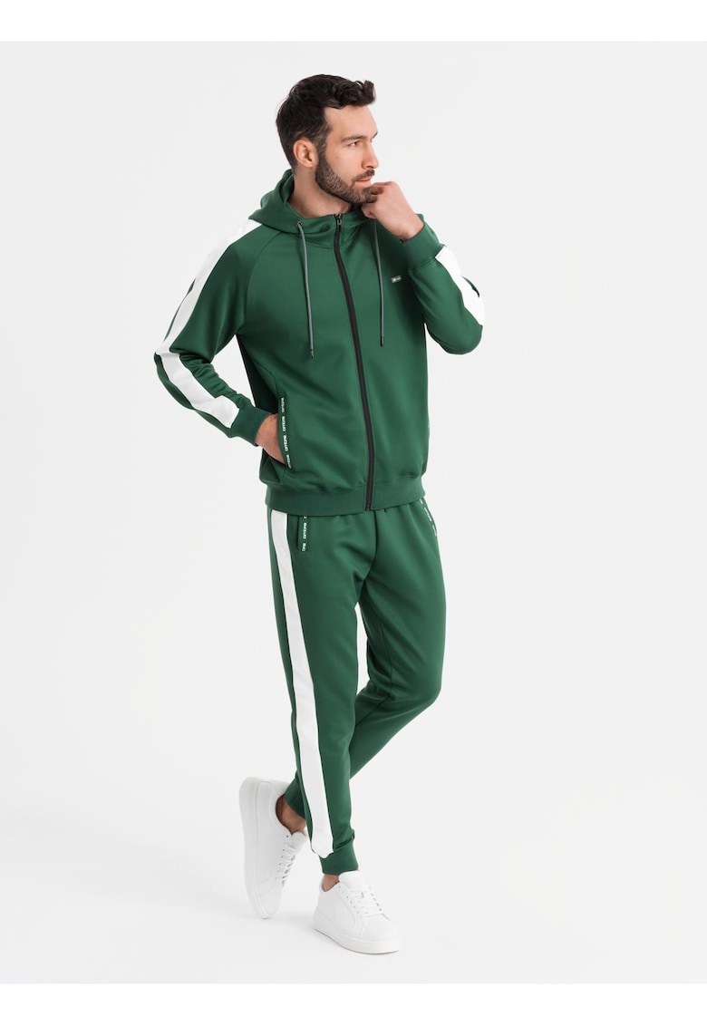 Set de trening hanorac si pantaloni de jogging Z118 - Verde inchis