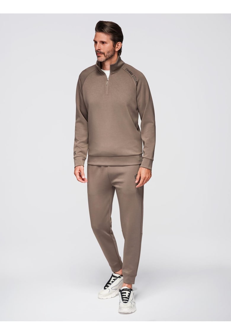 Set de trening bluza si pantaloni de jogging Z117 - Maro