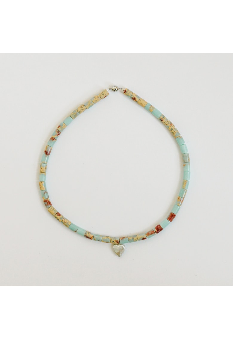 Colier - din pietre semipretioase Jasp - argint 925 - multicolor - handmade