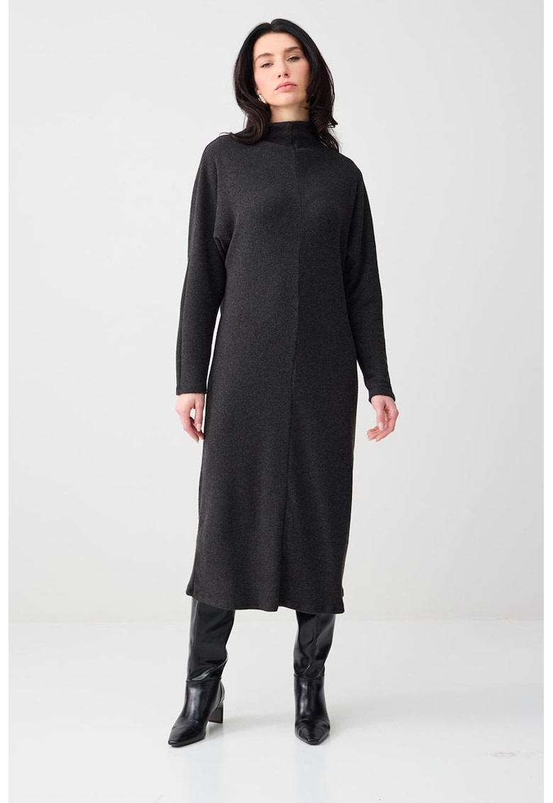 Rochie-pulover midi - Gri antracit