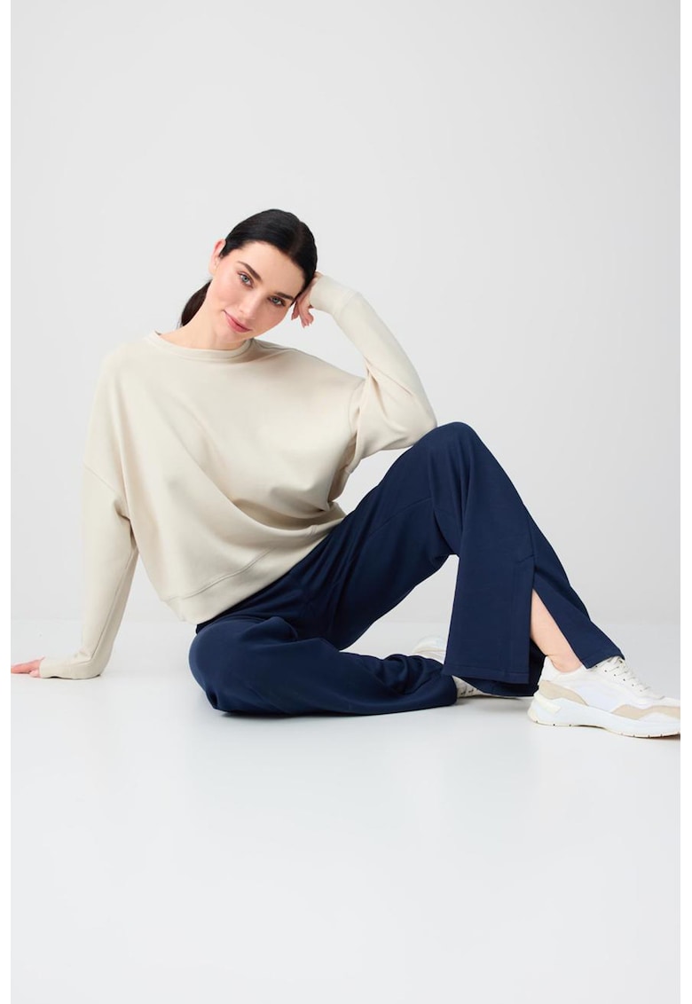 Pantaloni de trening din amestec de modal cu slituri la terminatie