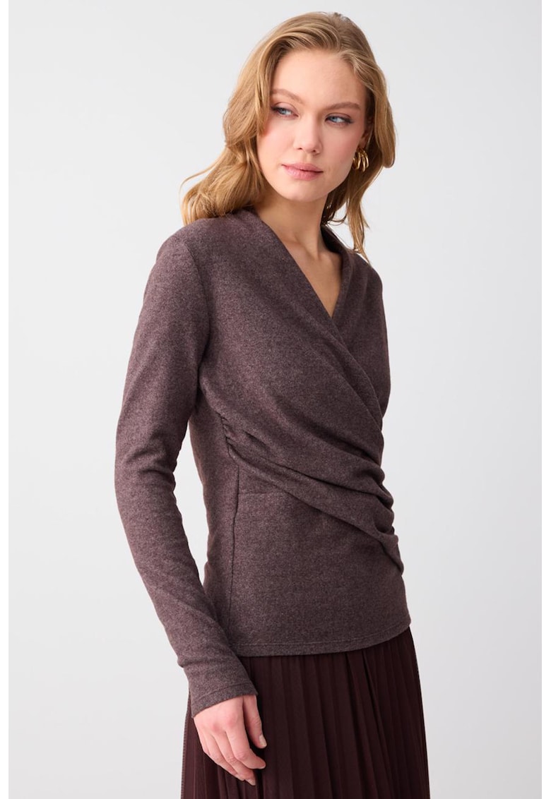 Bluza cu decolteu cache-coeur