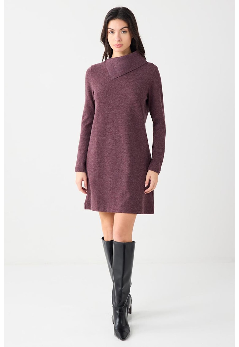 Rochie lejera cu maneci lungi - Violet melange