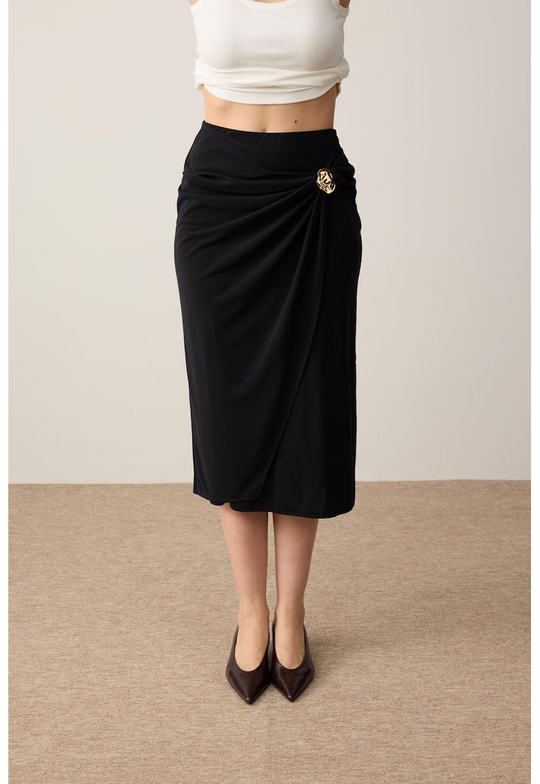 Fusta cu slit lateral - Negru