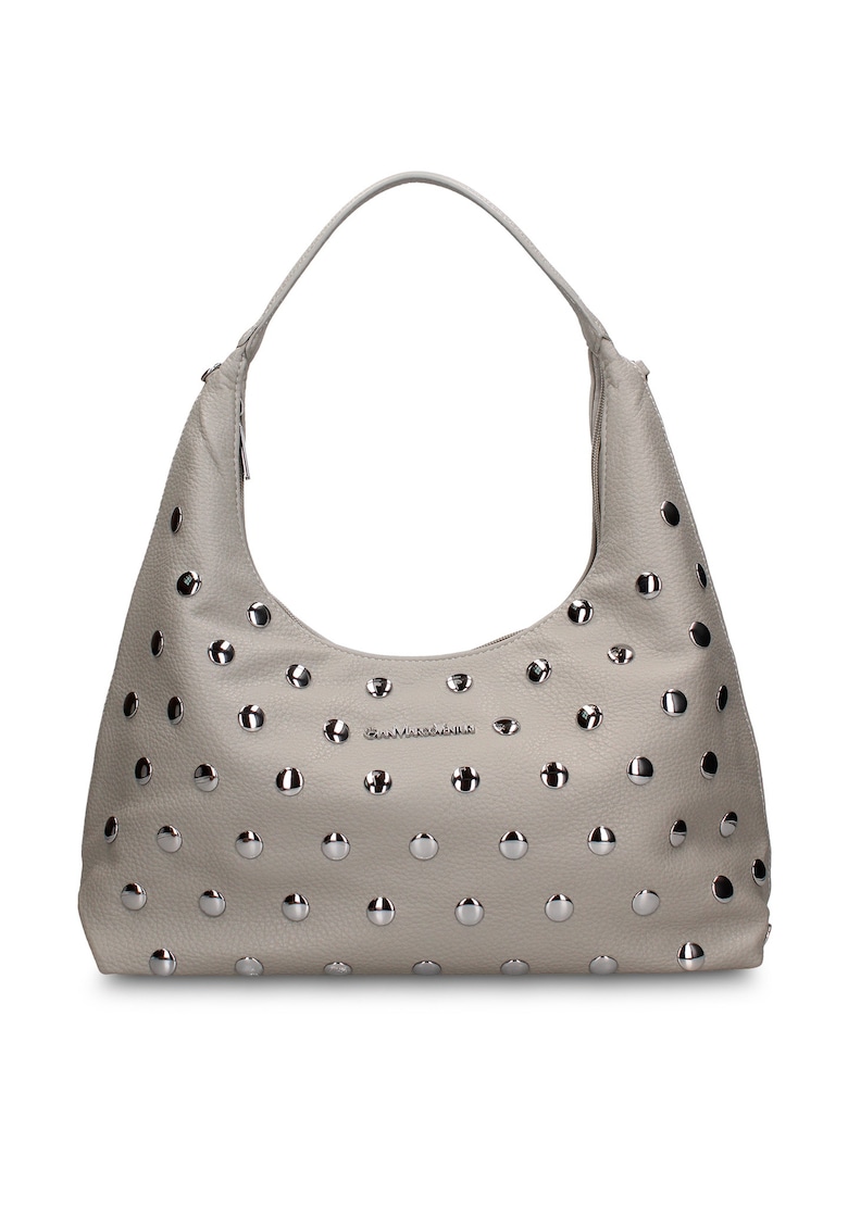 Geanta hobo de piele ecologica cu tinte Astraea Plus - Gri