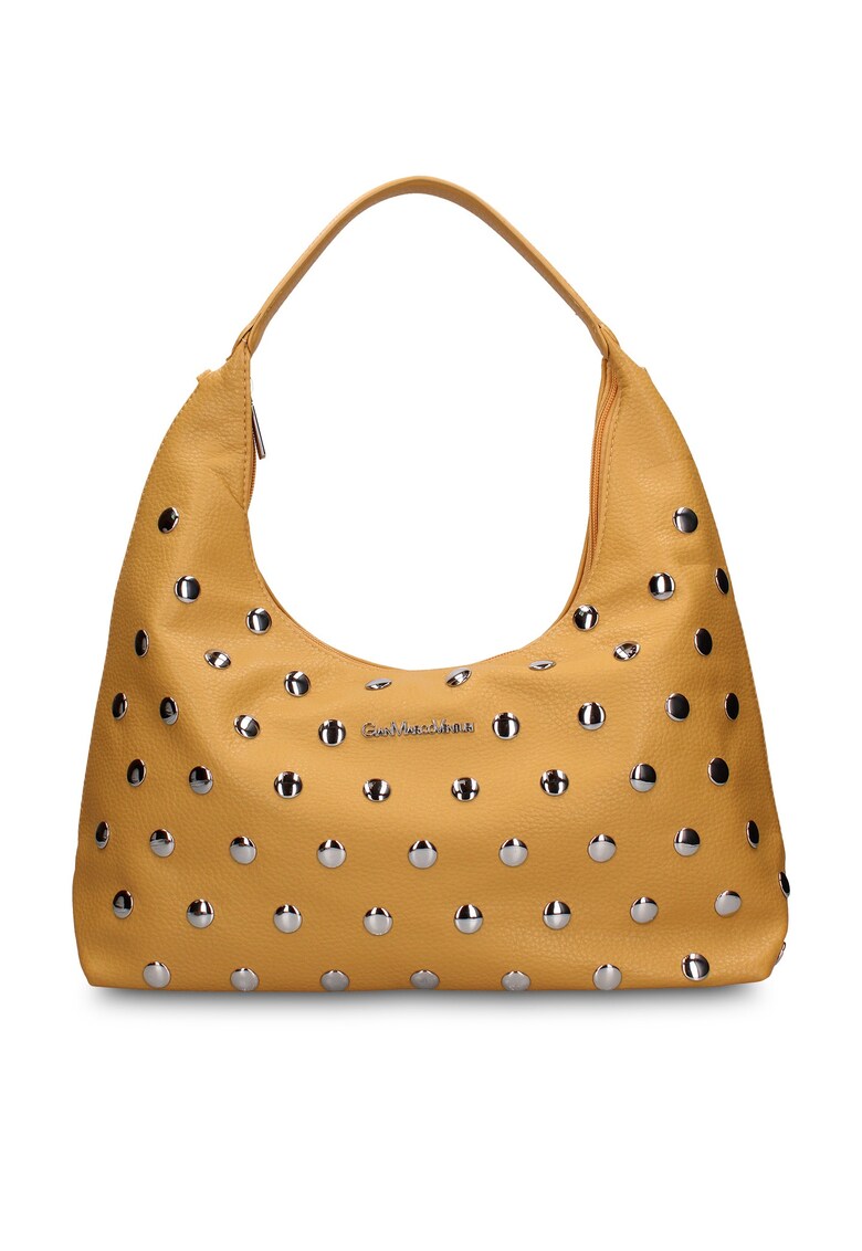 Geanta hobo de piele ecologica cu tinte Astraea Plus - Galben