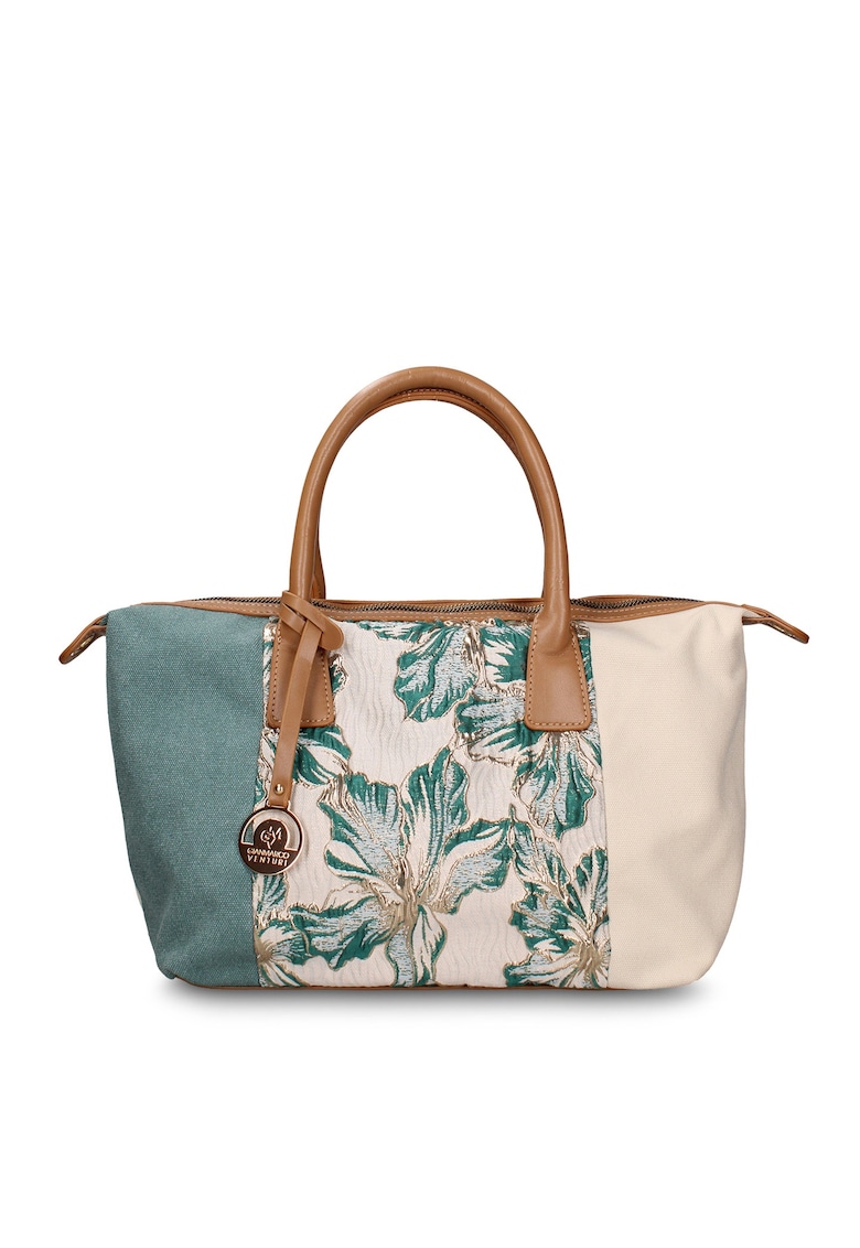 Geanta cu model patchwork Zefira Lux - Verde