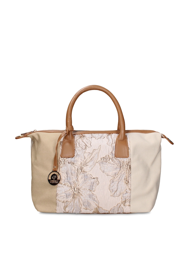 Geanta cu model patchwork Zefira Lux - Alb